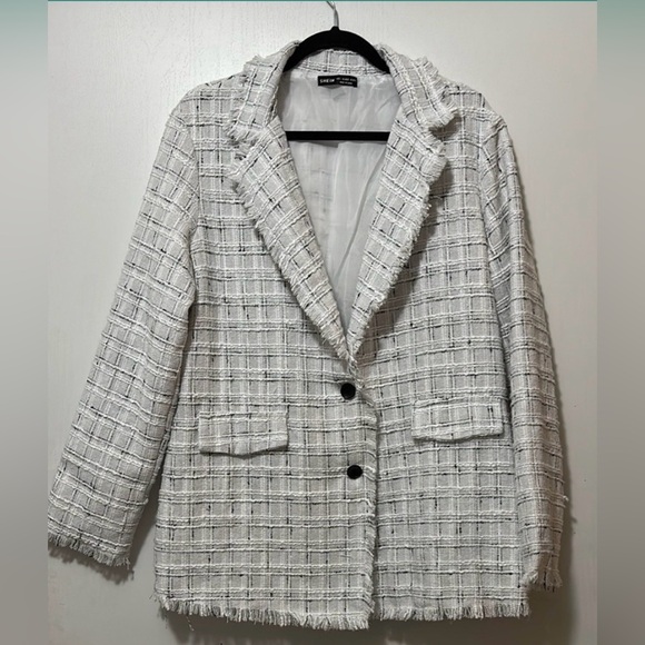 White tweed blazer. L - Picture 4 of 5